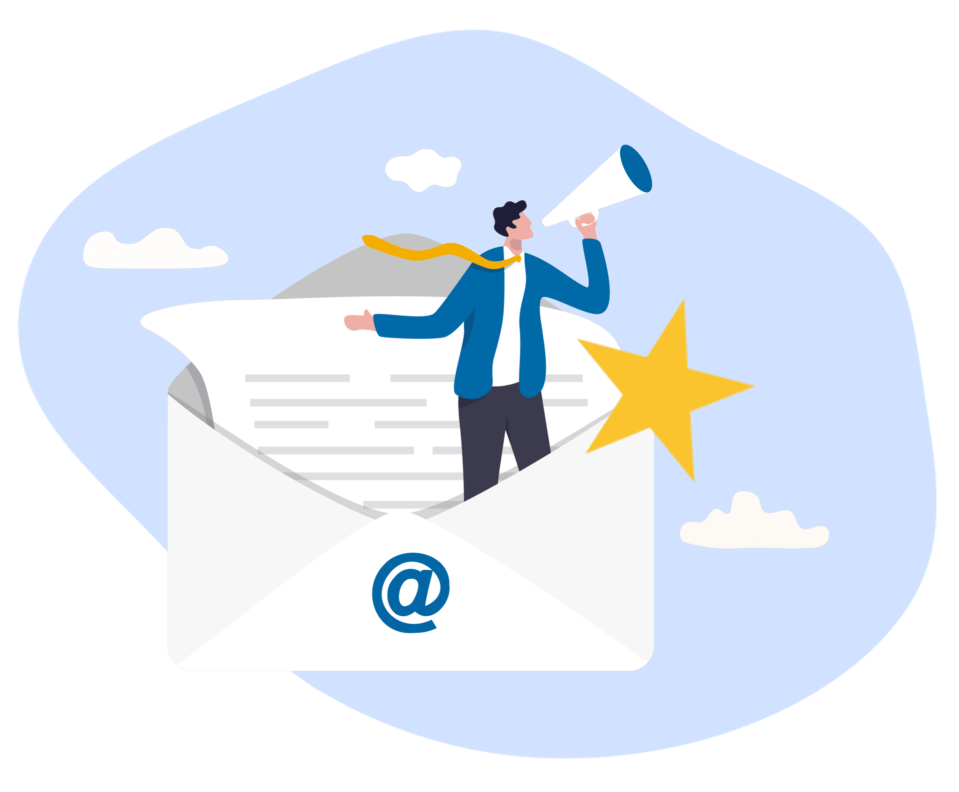emailing customers concept