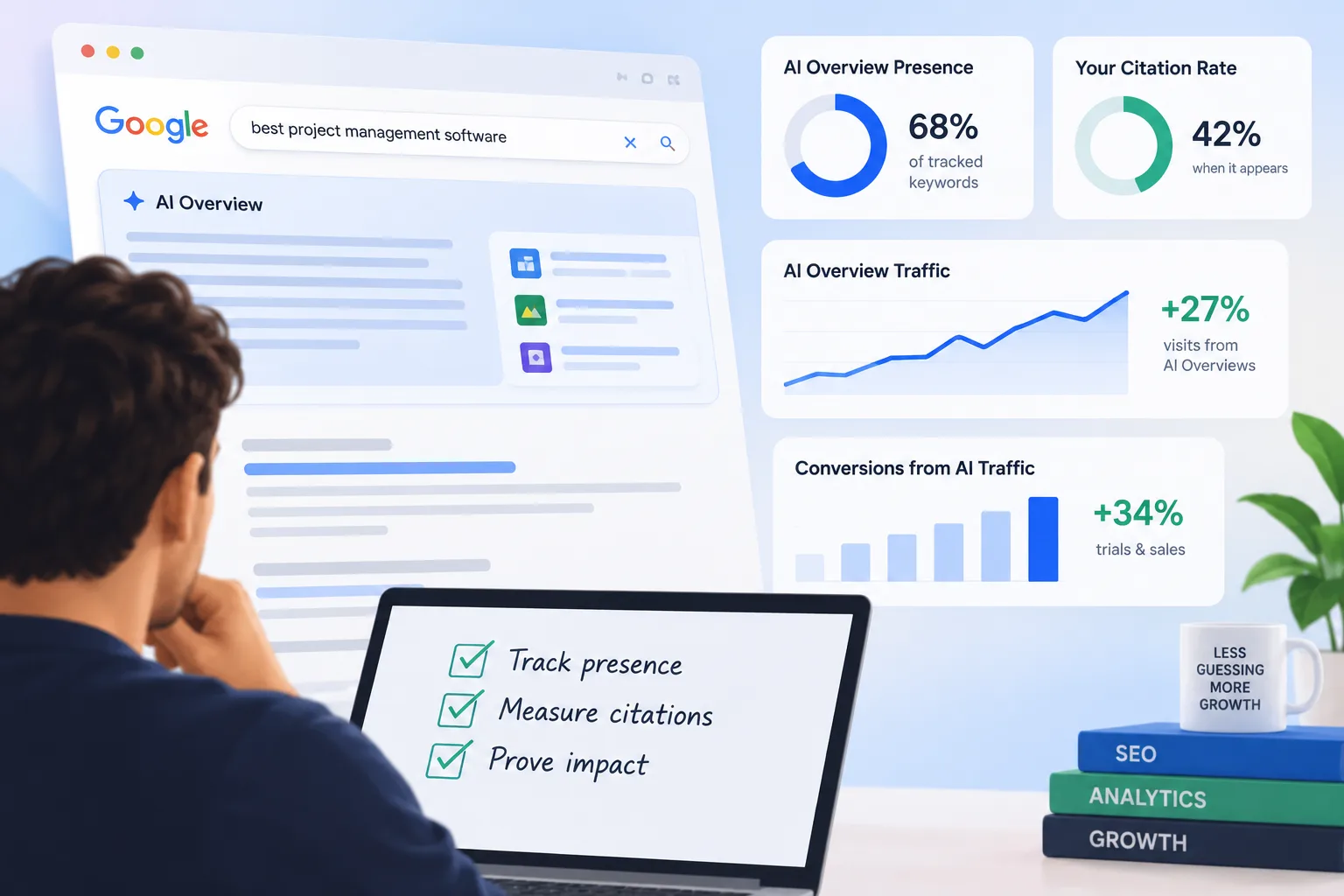 AI Overview tracking dashboard concept