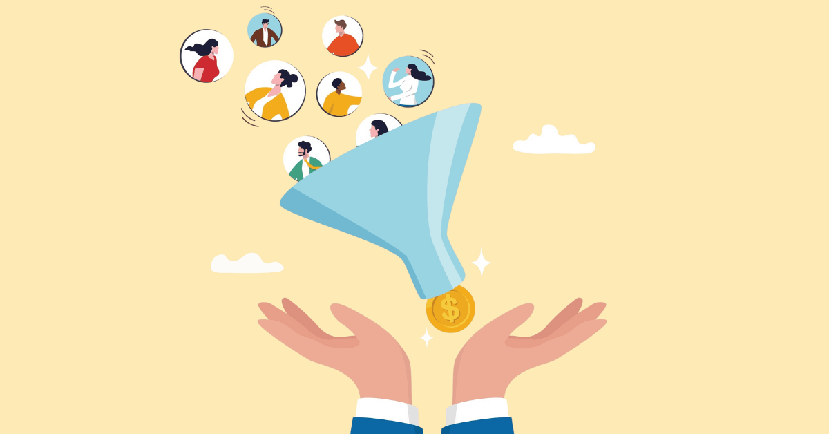 Conversion funnel graphic