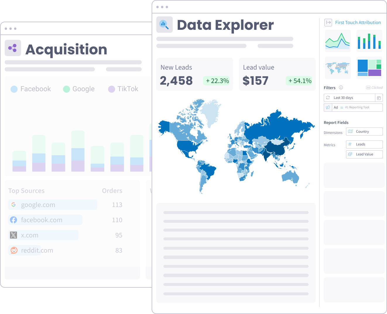 Data Explorer report in SegMetrics