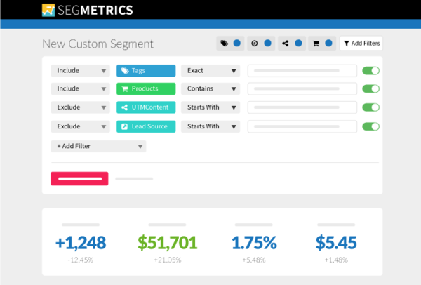 Creating a Segment in SegMetrics allows you to zero in on who you want to track.